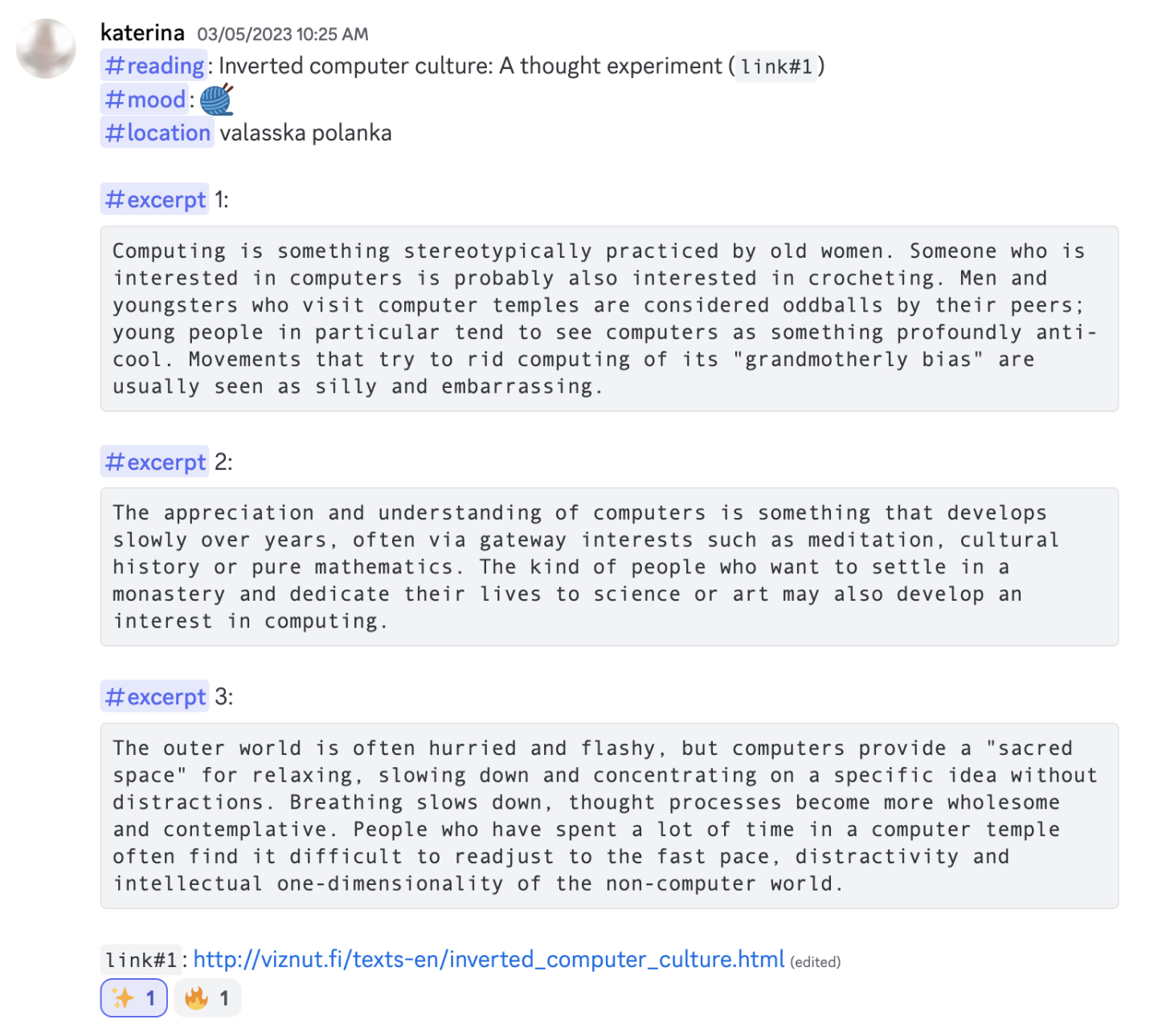 Reading club inside a chat